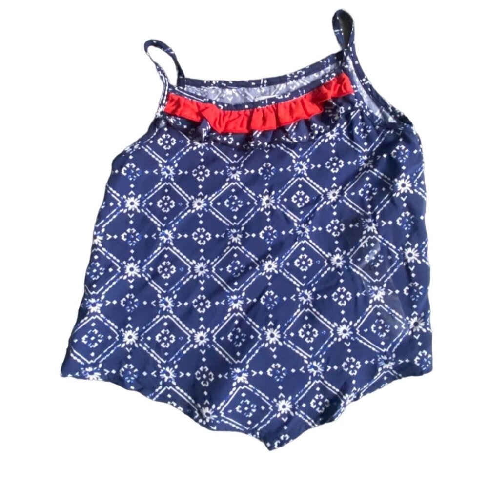 Epic Threads Girls Light Weight Hankerchief Style Tank Top-Blue-4T-NWT